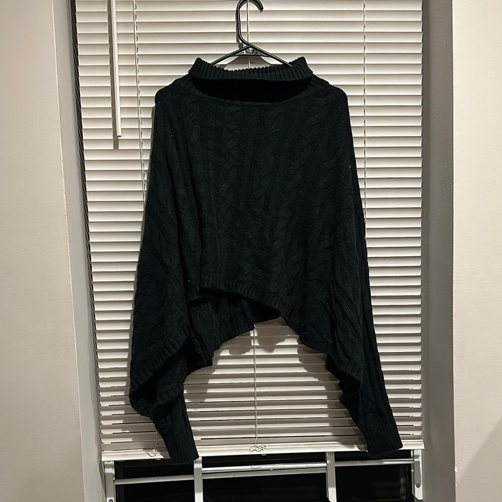 Black Cable Knit Women's Sweater
